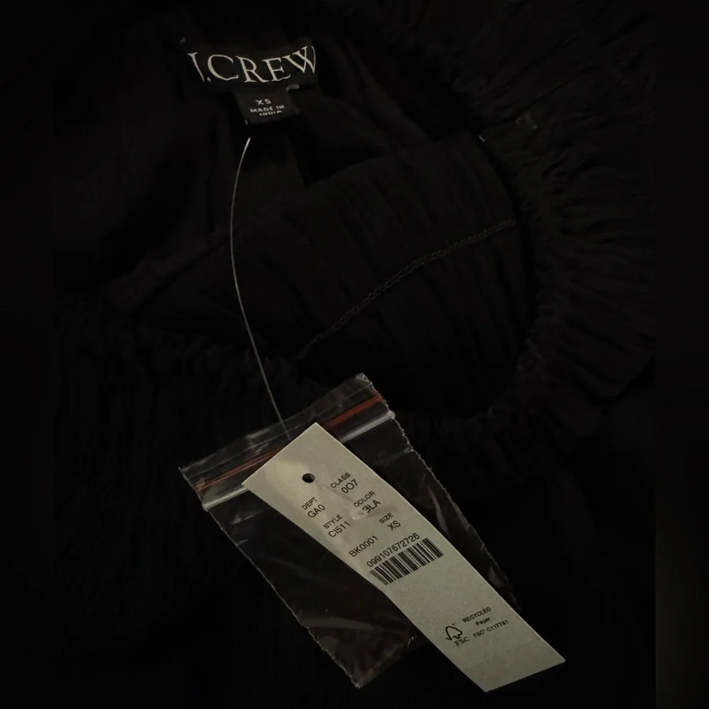 J. Crew Elegant Black Sheer Blouse - Picture 4 of 5